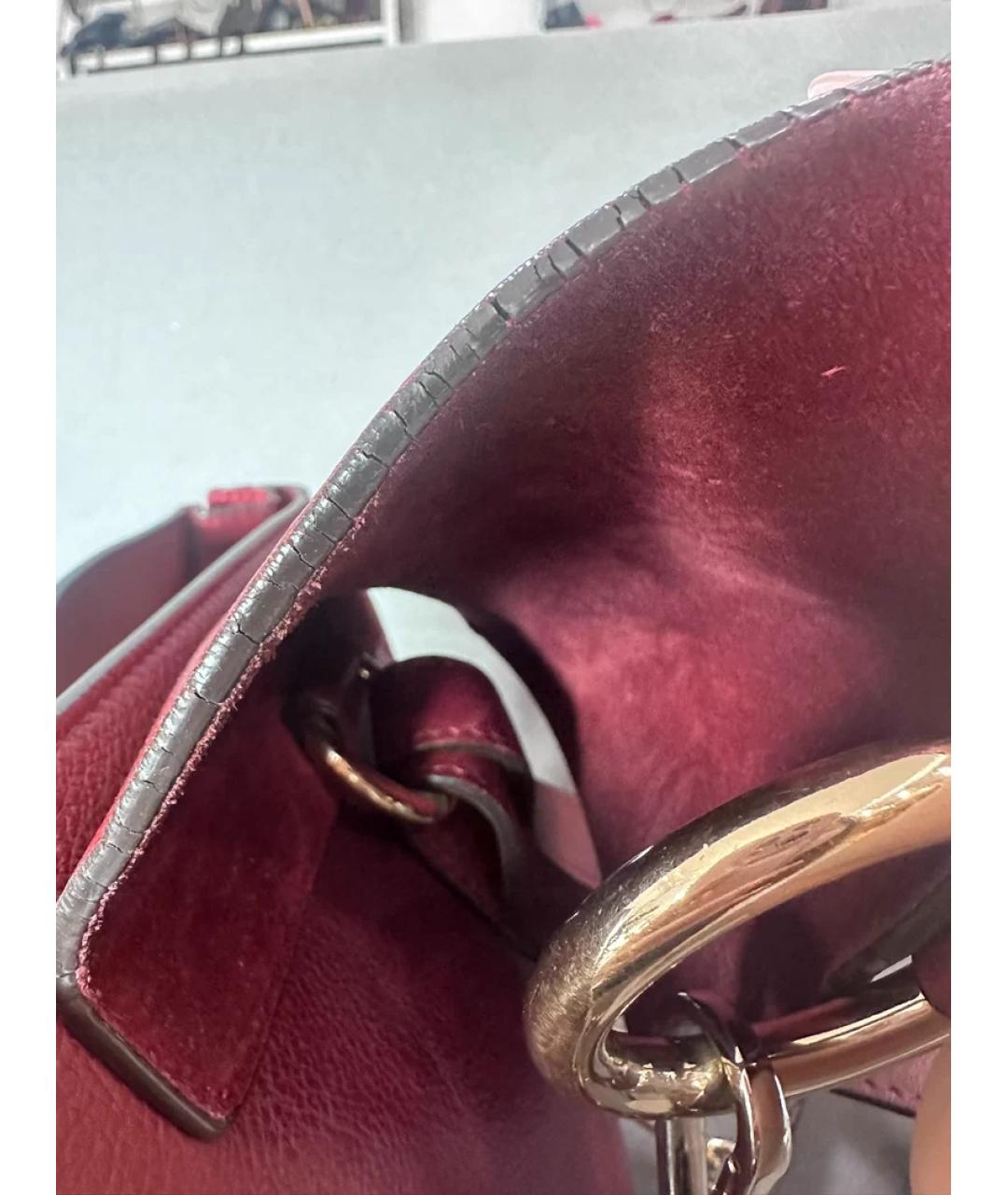 CHLOE Красная кожаная сумка через плечо, фото 7