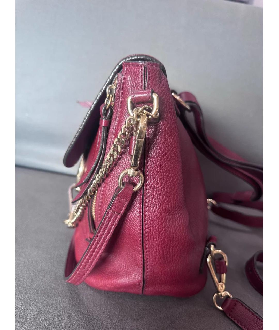 CHLOE Красная кожаная сумка через плечо, фото 5