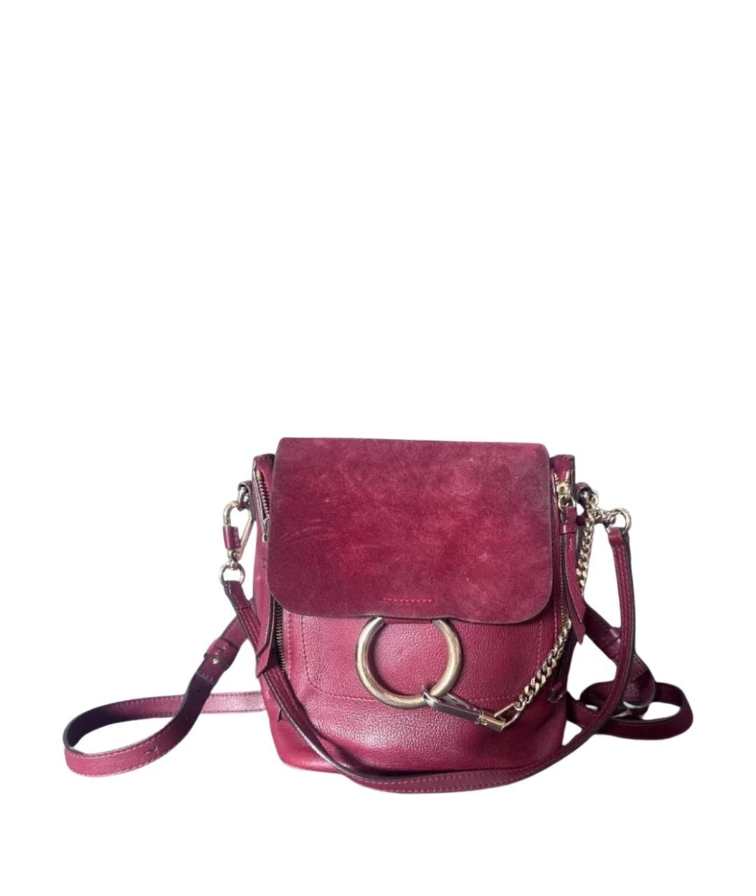 CHLOE Красная кожаная сумка через плечо, фото 1