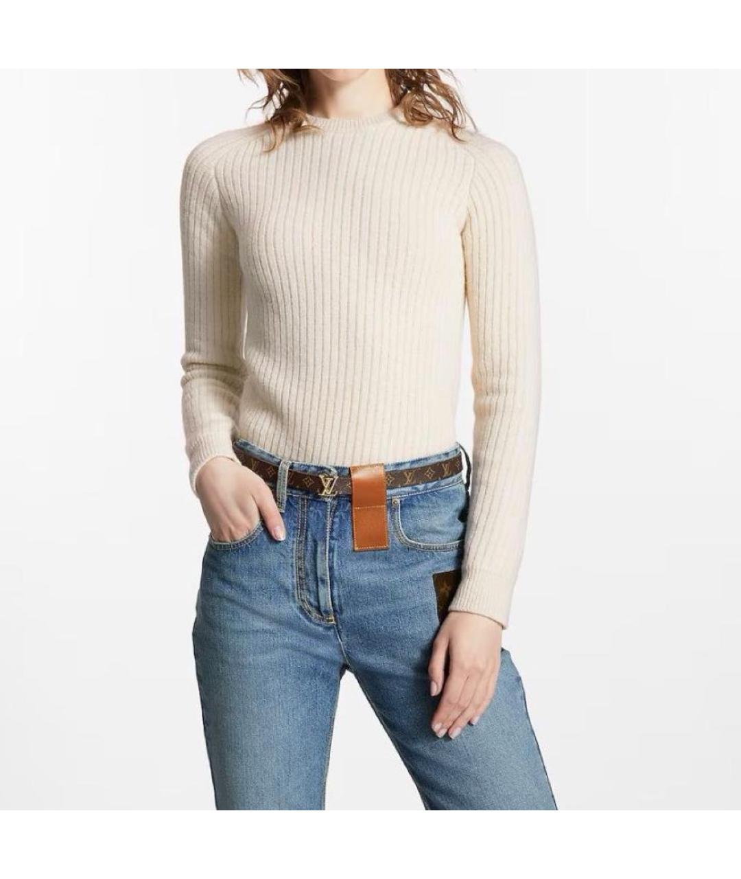 LOUIS VUITTON Коричневый кожаный ремень, фото 2