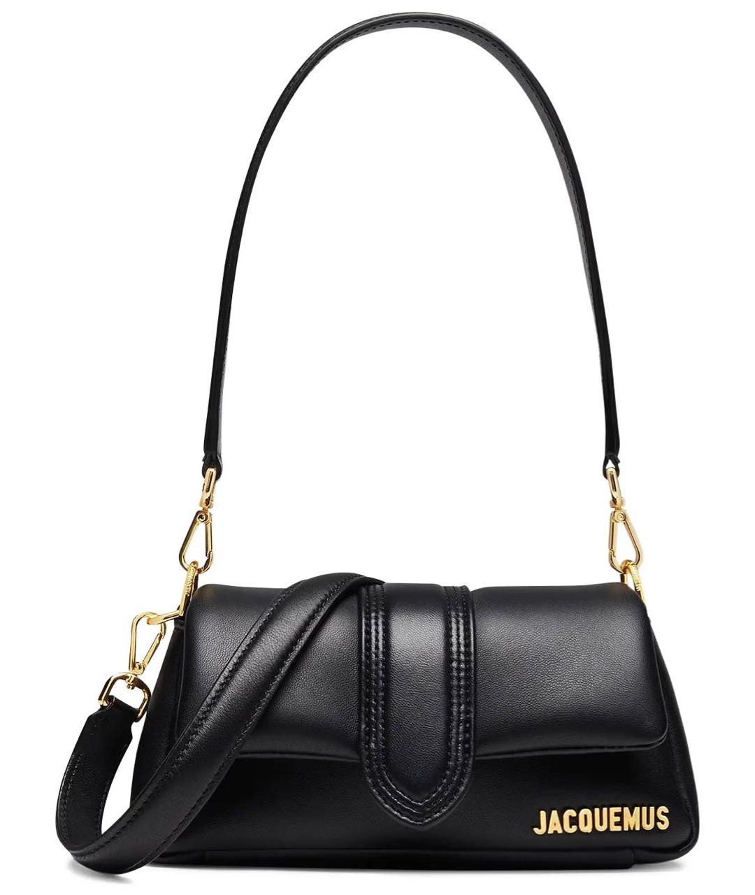 JACQUEMUS Черная кожаная сумка через плечо, фото 9