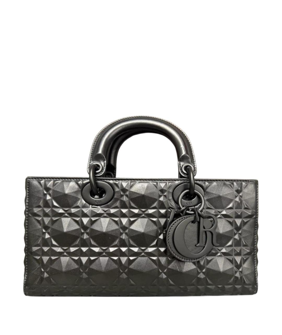 CHRISTIAN DIOR Черная сумка с короткими ручками из лакированной кожи, фото 1
