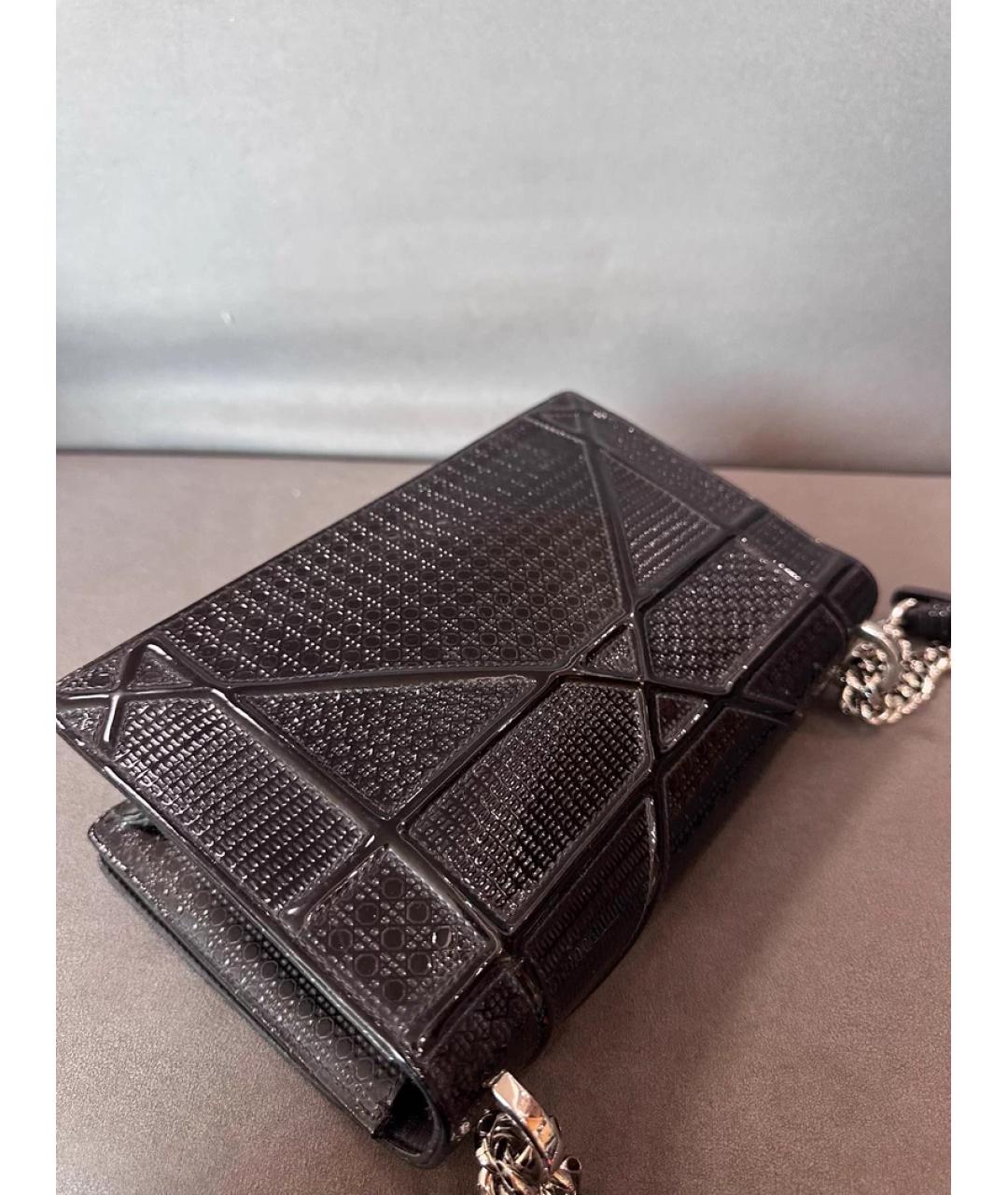 CHRISTIAN DIOR Серебряная кожаная сумка через плечо, фото 2