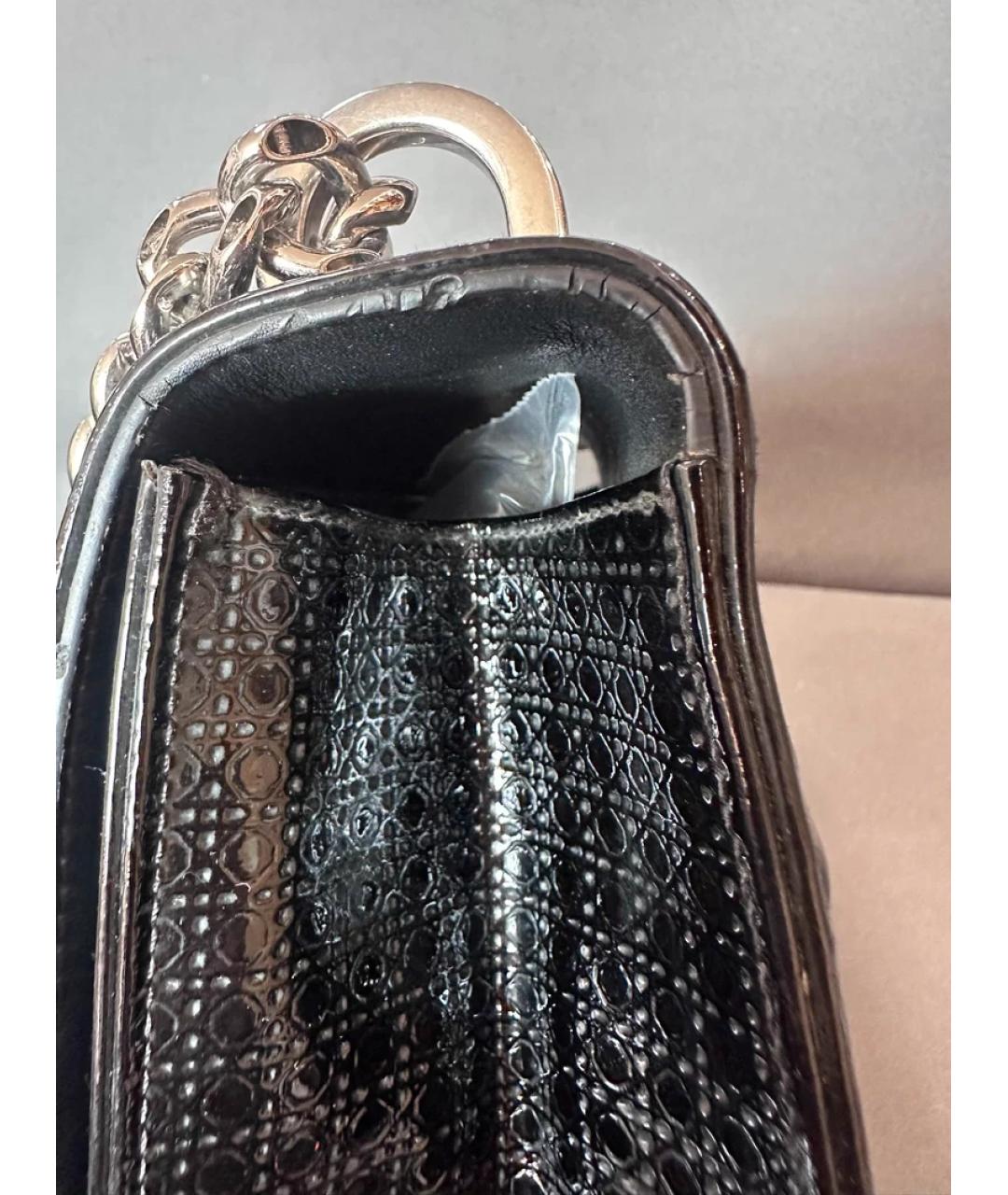 CHRISTIAN DIOR Серебряная кожаная сумка через плечо, фото 5