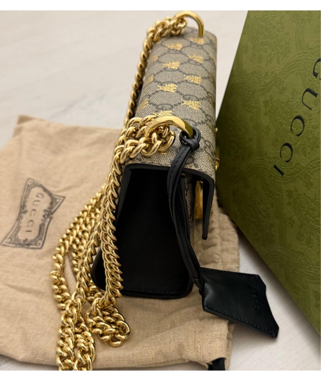 GUCCI Коричневая кожаная сумка через плечо, фото 2