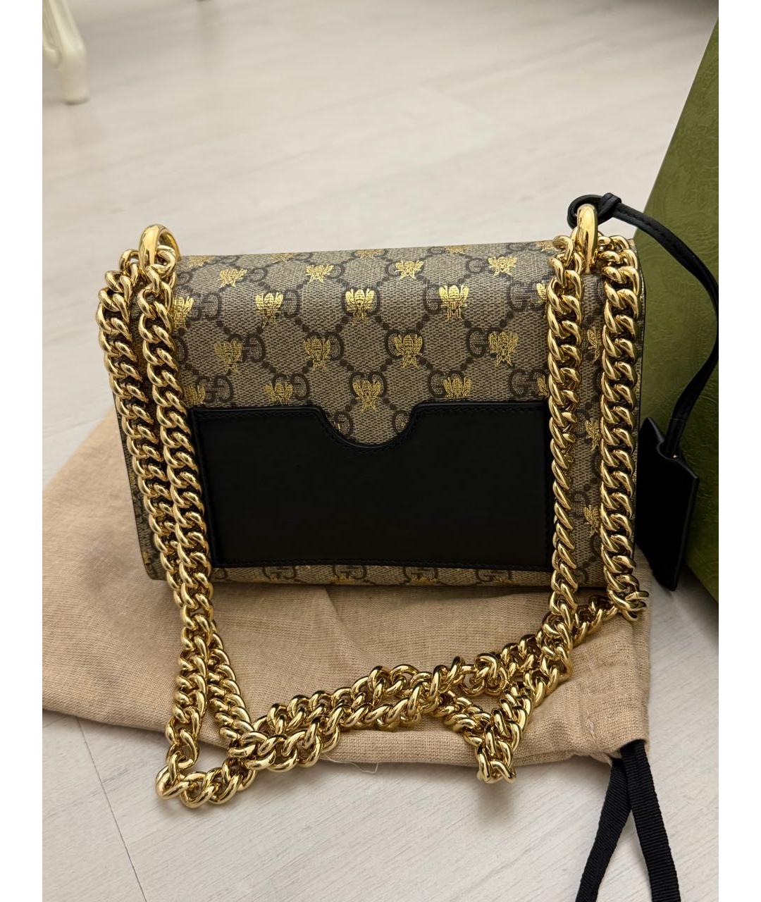 GUCCI Коричневая кожаная сумка через плечо, фото 3