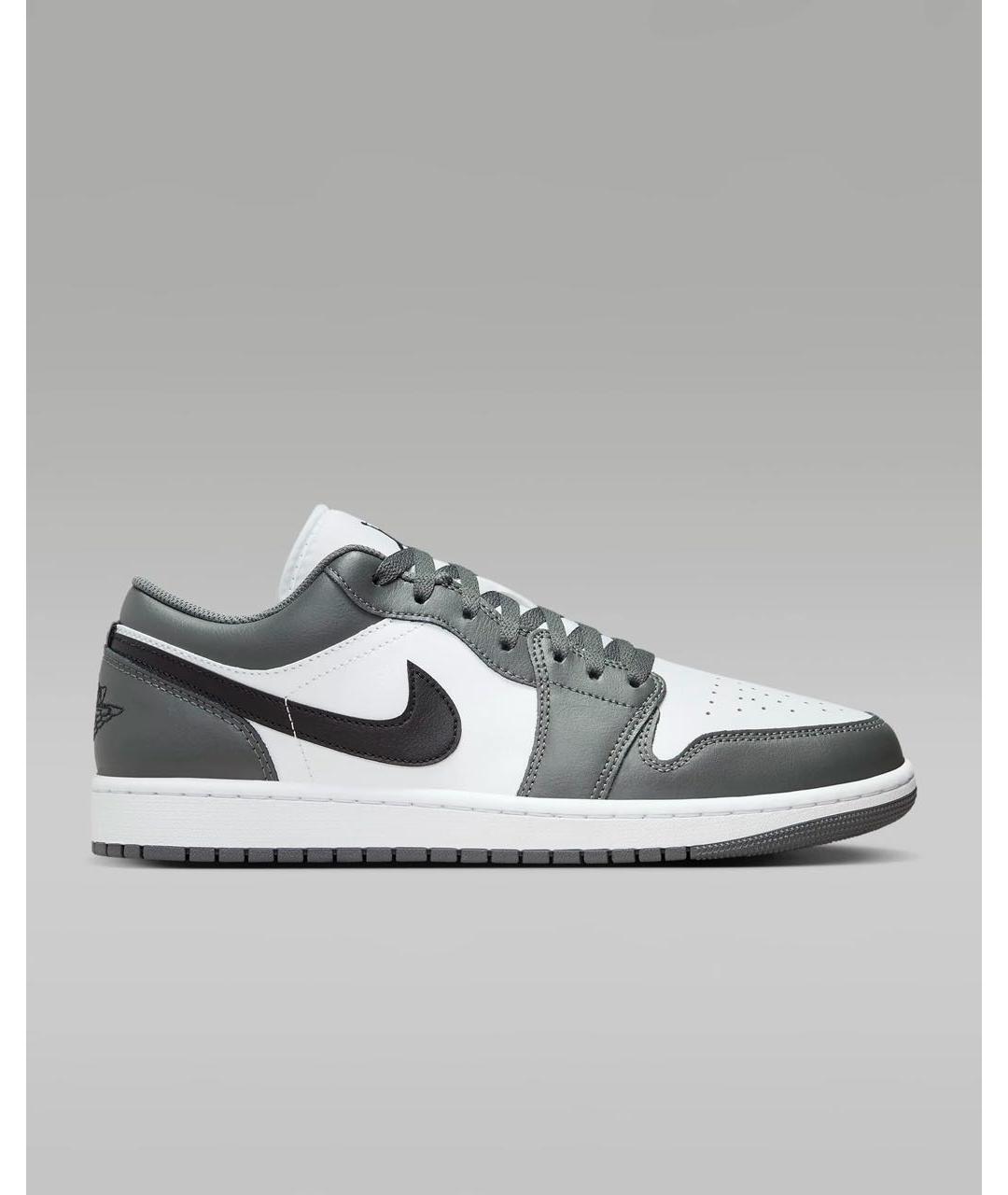 JORDAN Антрацитовые кожаные низкие кроссовки / кеды, фото 6