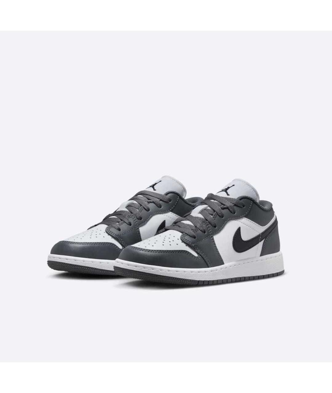 JORDAN Антрацитовые кожаные кроссовки, фото 2