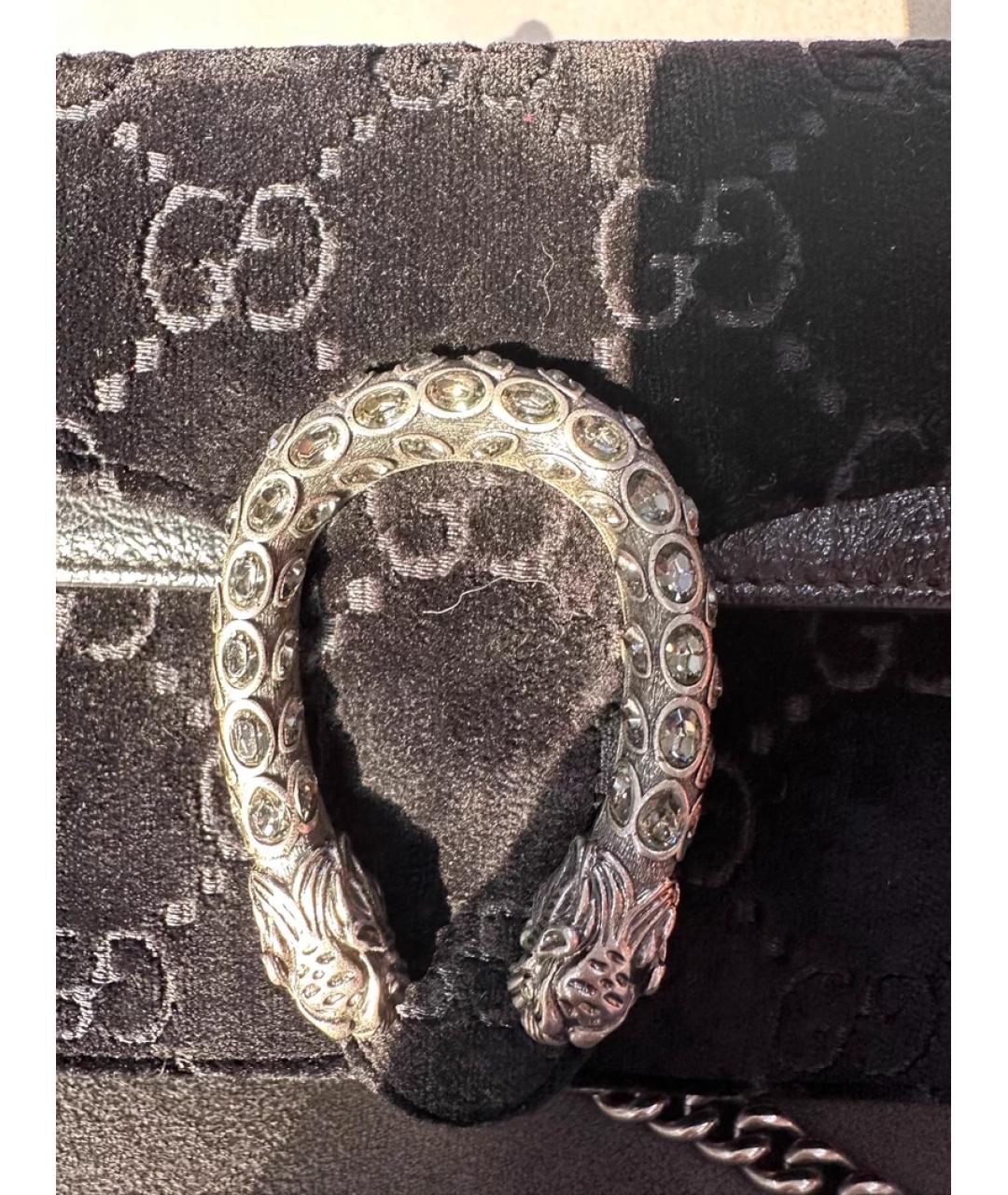 GUCCI Черная бархатная сумка через плечо, фото 6