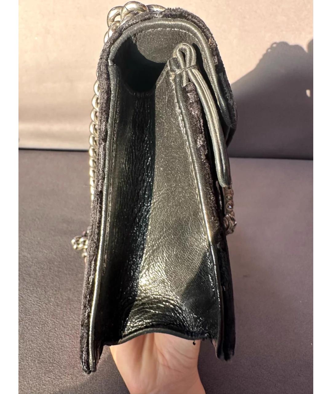 GUCCI Черная бархатная сумка через плечо, фото 7