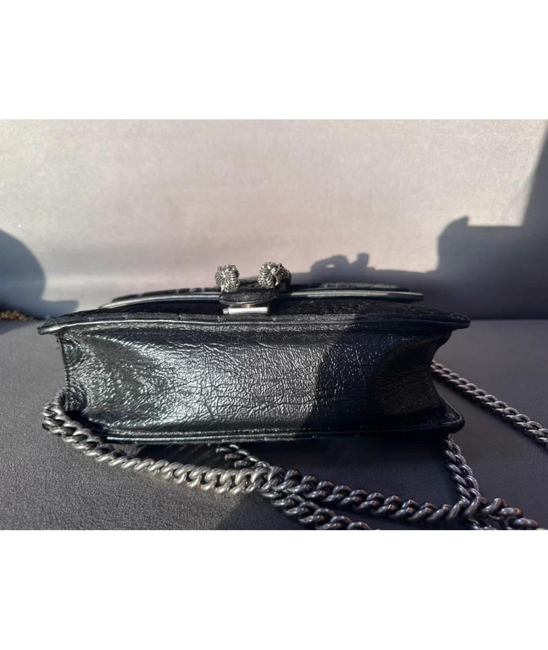 GUCCI Черная бархатная сумка через плечо, фото 3