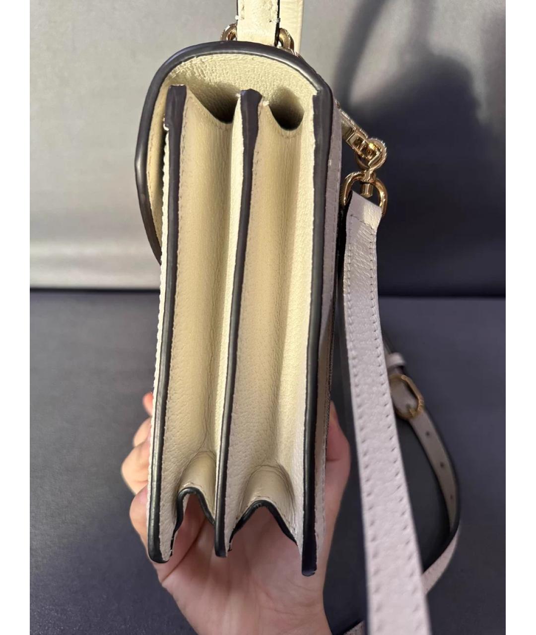 GUCCI Серая жаккардовая сумка с короткими ручками, фото 4