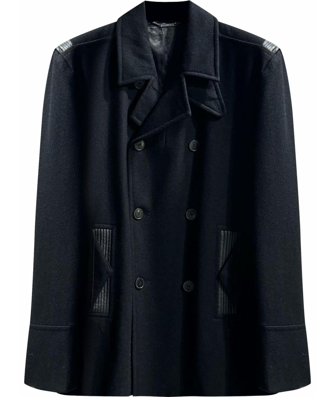 VERSACE COLLECTION Черное шерстяное пальто, фото 1