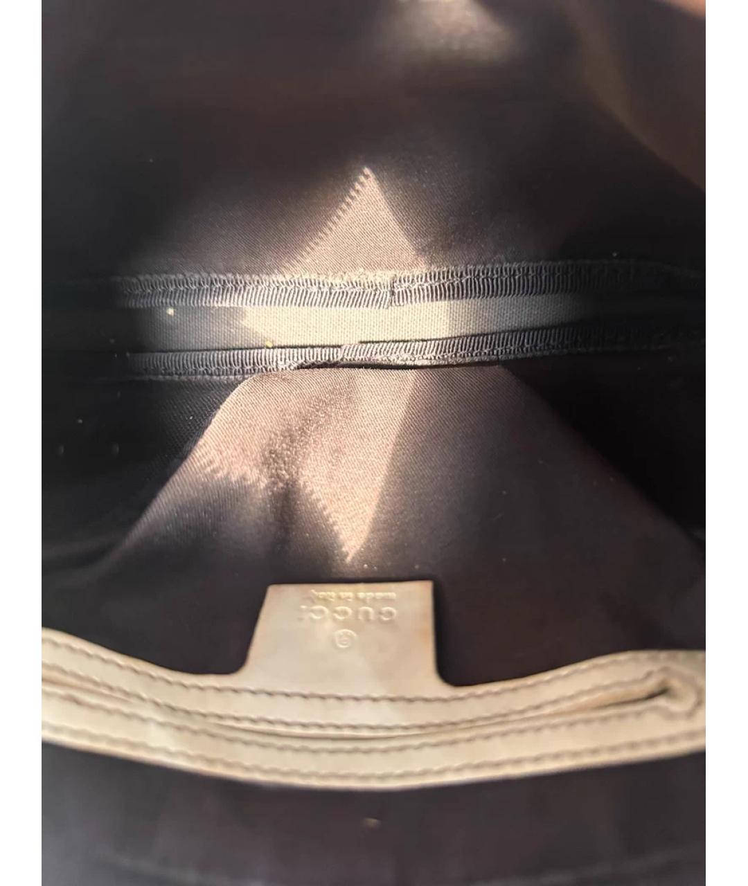 GUCCI Бежевая тканевая сумка с короткими ручками, фото 9