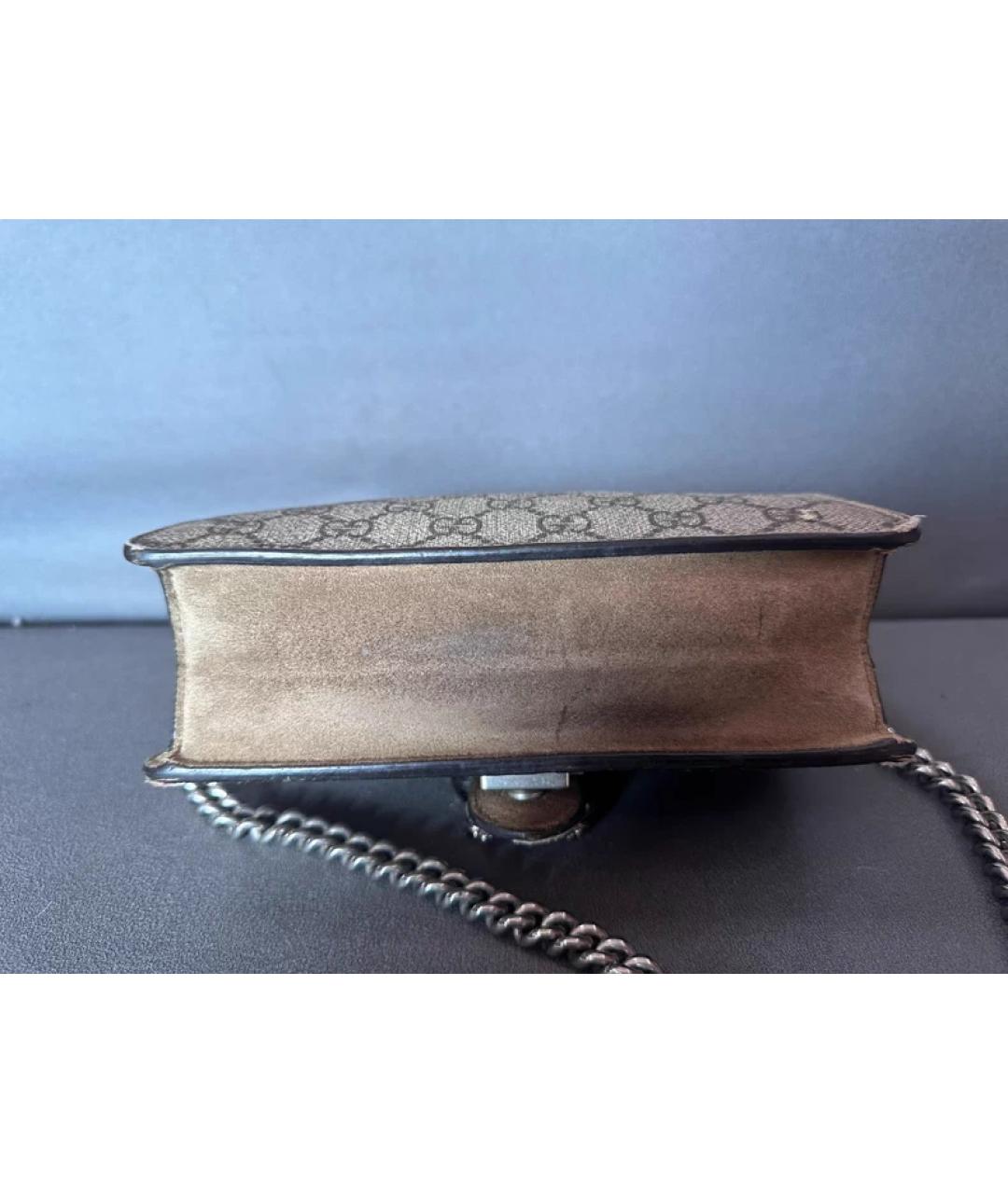 GUCCI Бежевая тканевая сумка через плечо, фото 3