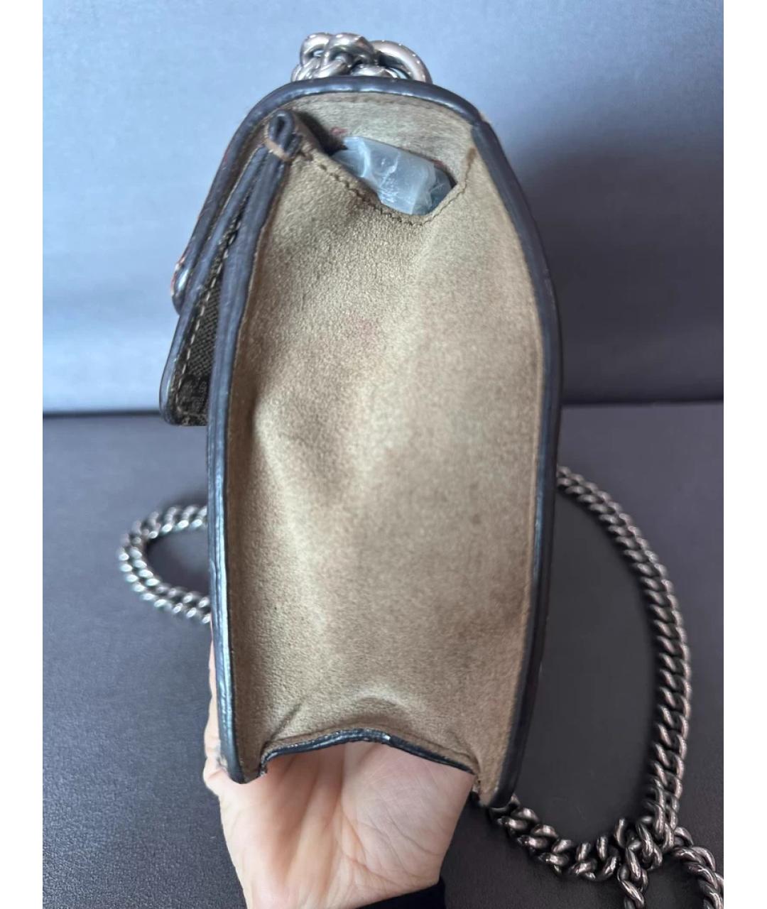 GUCCI Бежевая тканевая сумка через плечо, фото 4