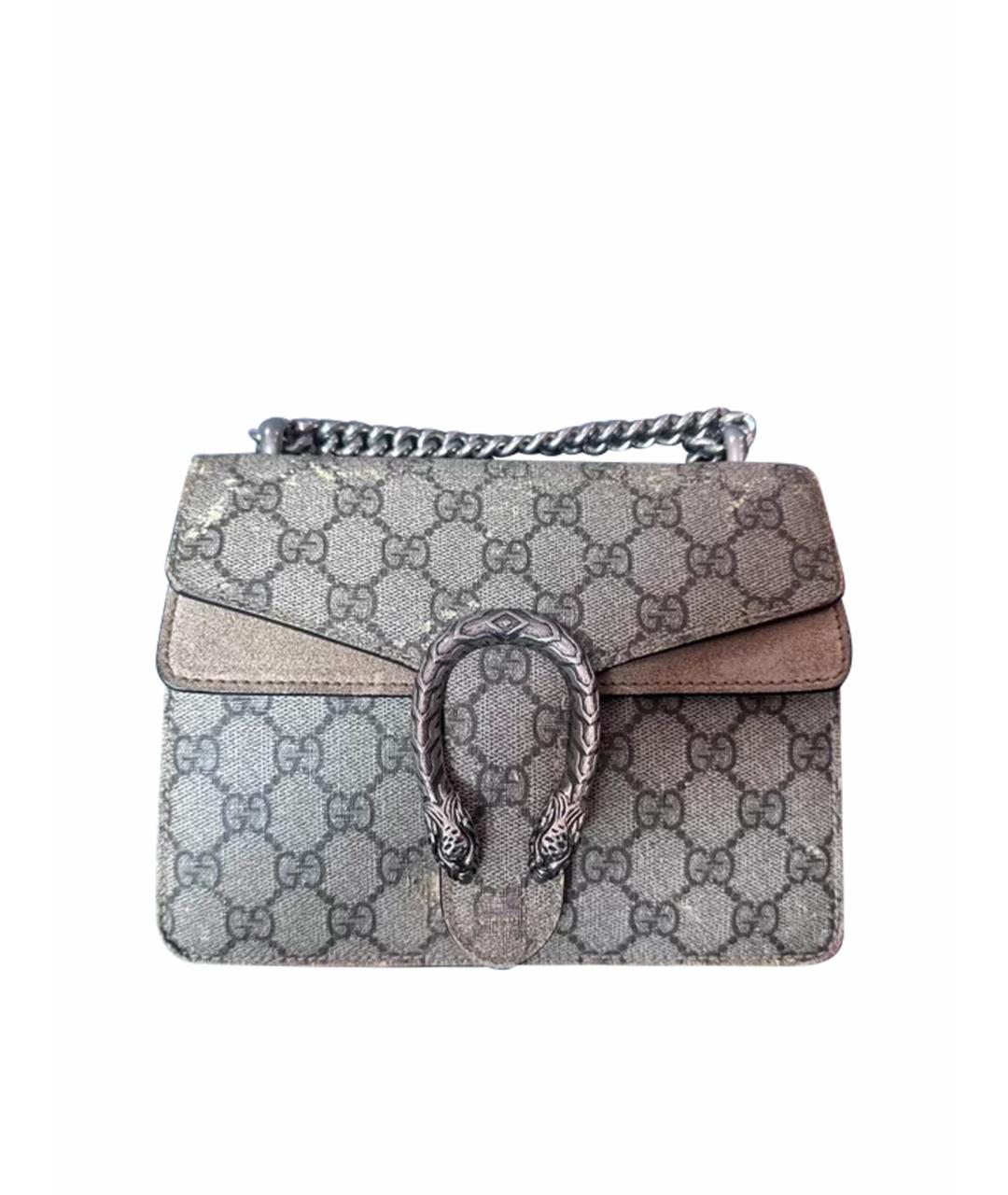 GUCCI Бежевая тканевая сумка через плечо, фото 1