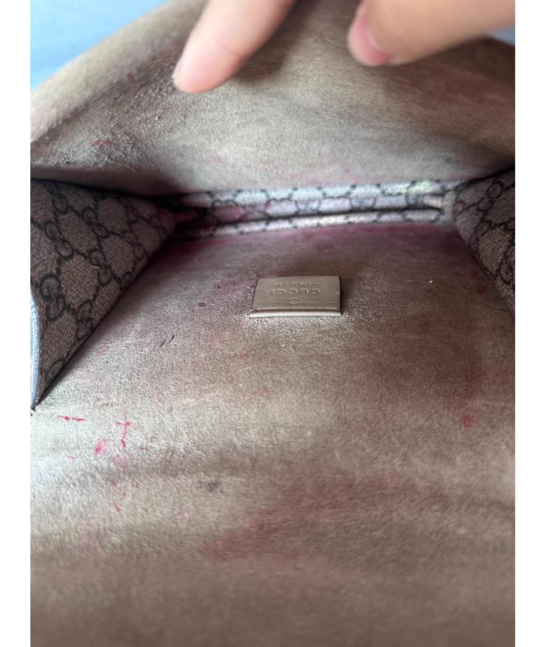 GUCCI Бежевая тканевая сумка через плечо, фото 8