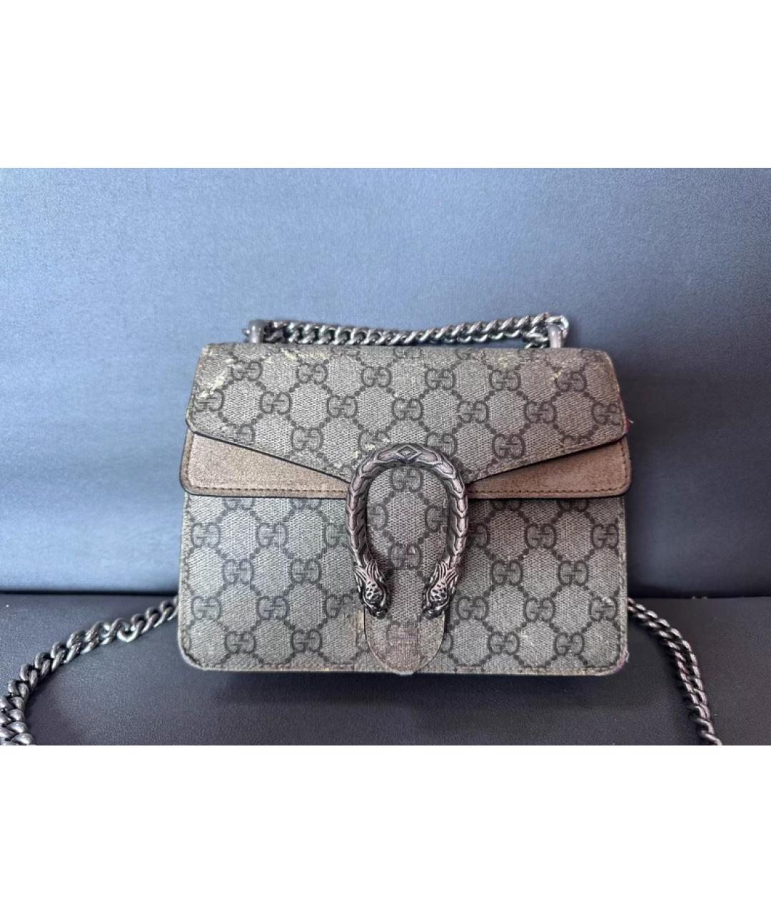 GUCCI Бежевая тканевая сумка через плечо, фото 9