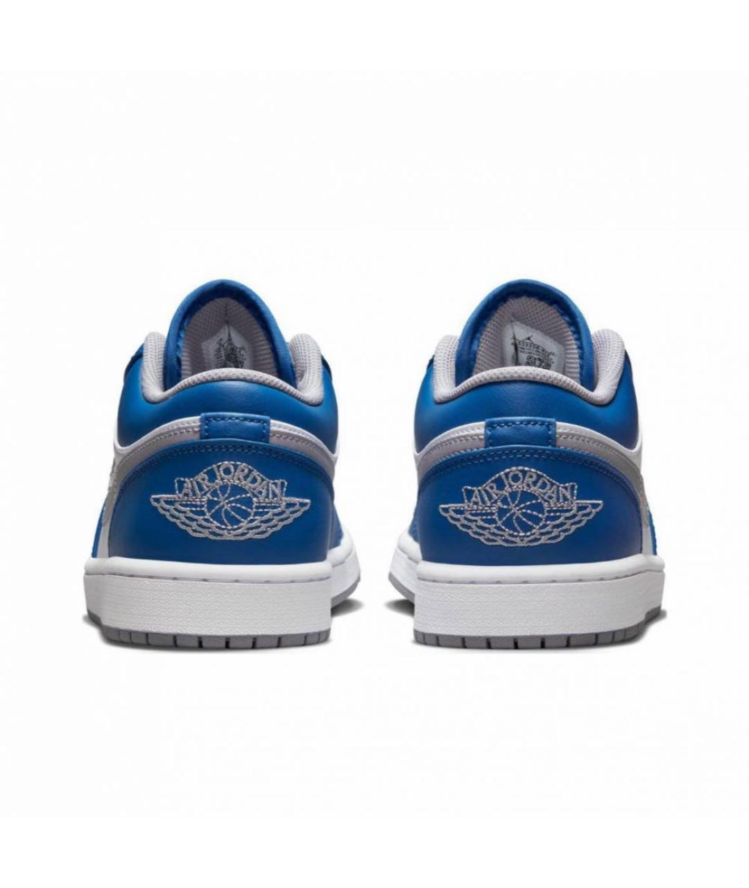 JORDAN Синие кожаные низкие кроссовки / кеды, фото 4