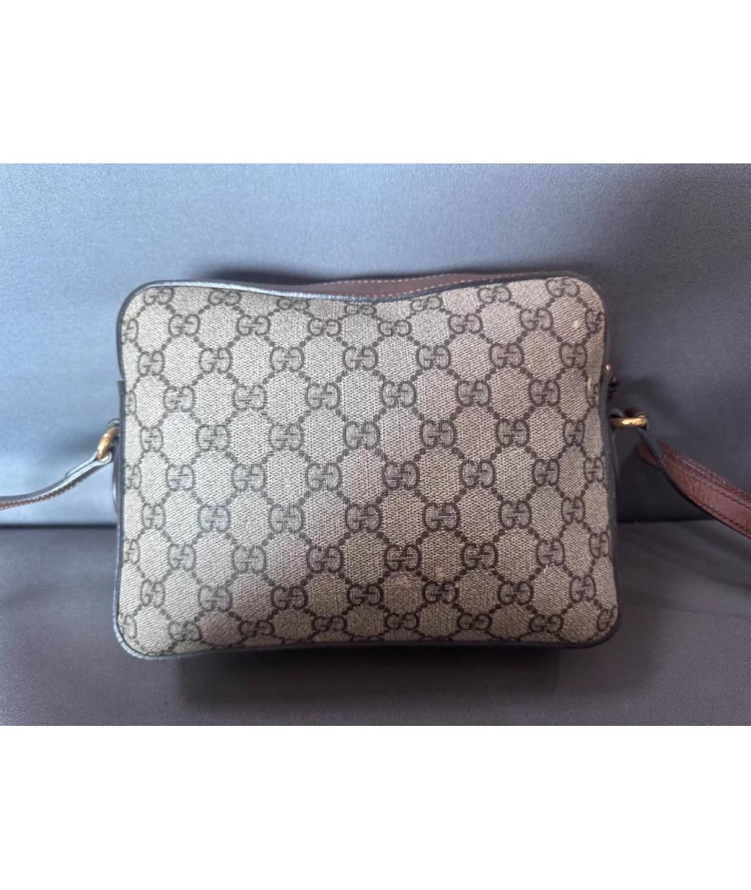 GUCCI Бежевая тканевая сумка с короткими ручками, фото 2