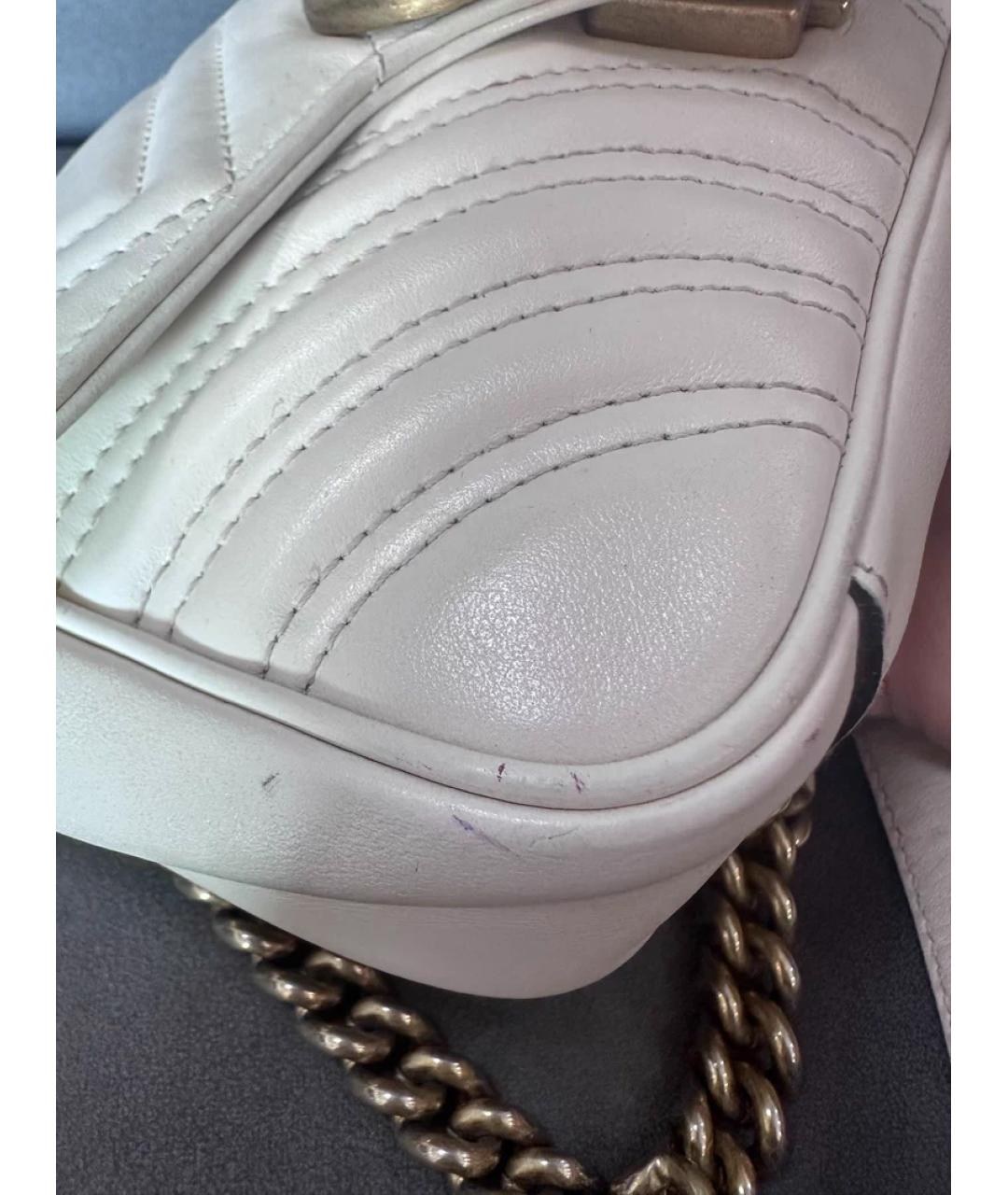 GUCCI Белая кожаная сумка через плечо, фото 2