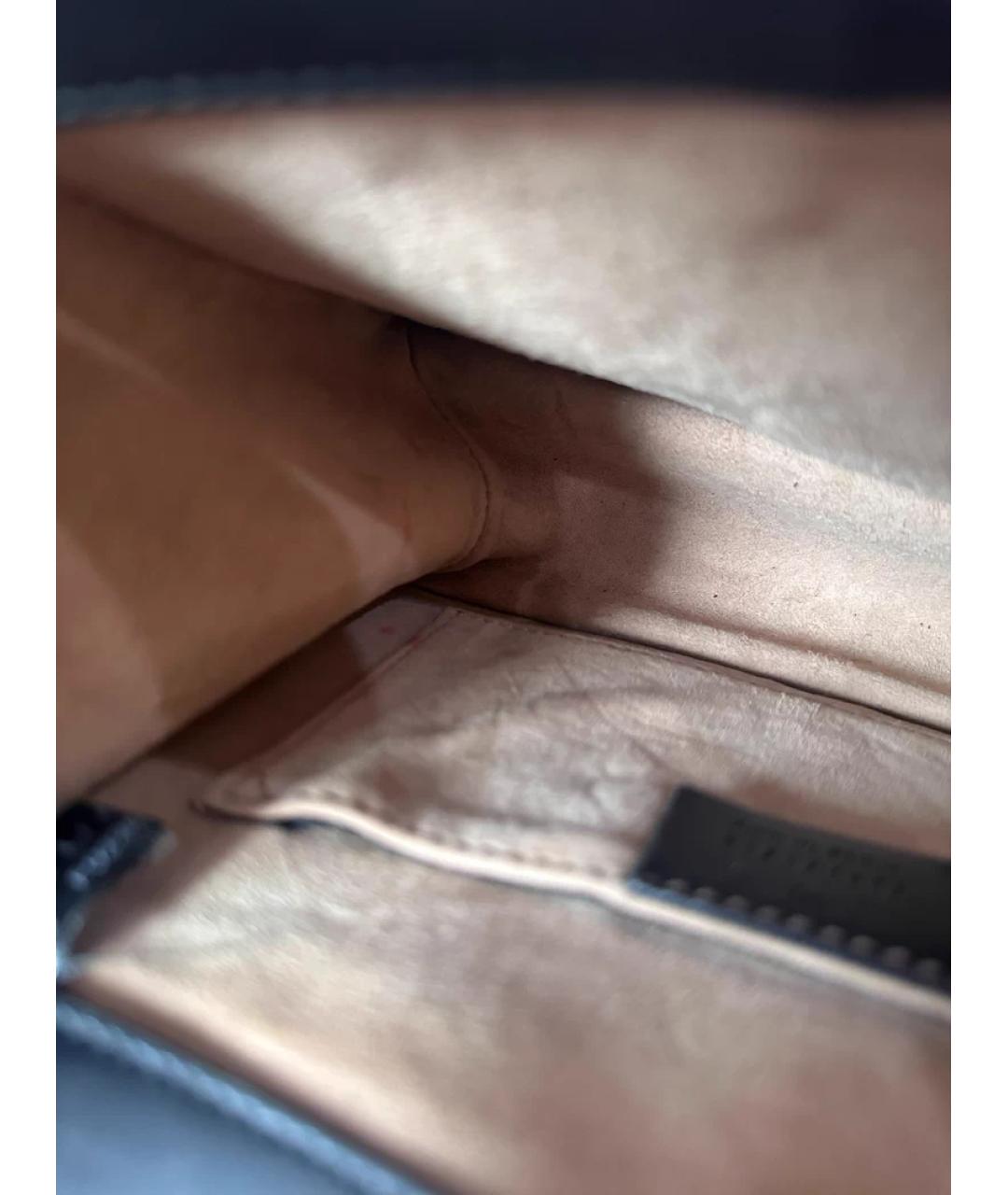 GUCCI Черная кожаная сумка через плечо, фото 9