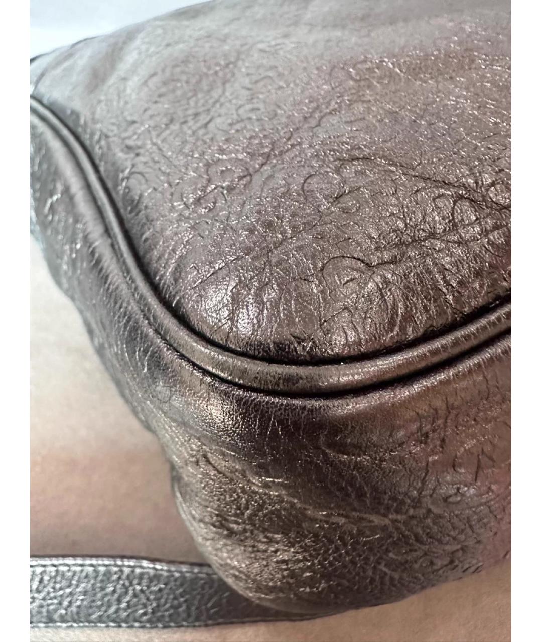 GUCCI Черная кожаная сумка с короткими ручками, фото 4