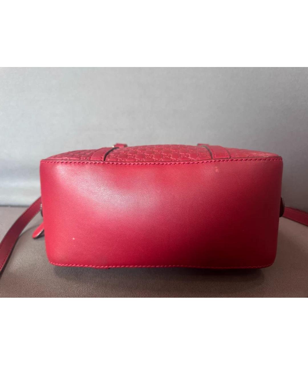 GUCCI Красная кожаная сумка с короткими ручками, фото 2