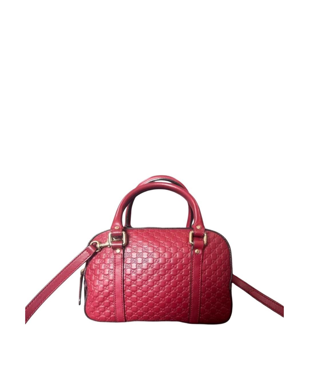 GUCCI Красная кожаная сумка с короткими ручками, фото 1