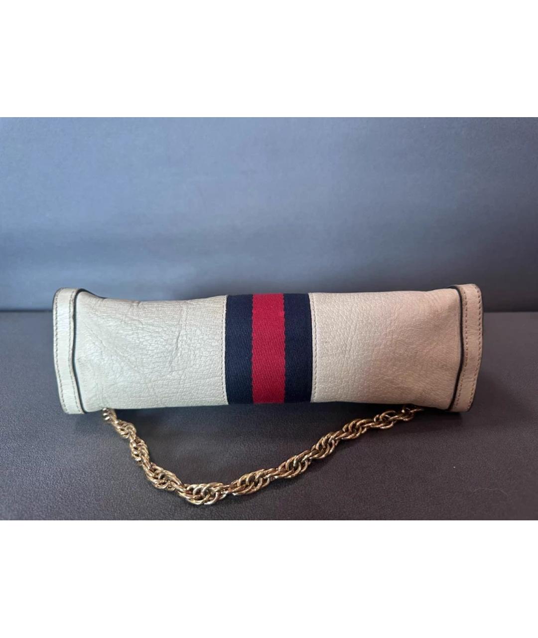 GUCCI Белая кожаная сумка с короткими ручками, фото 3