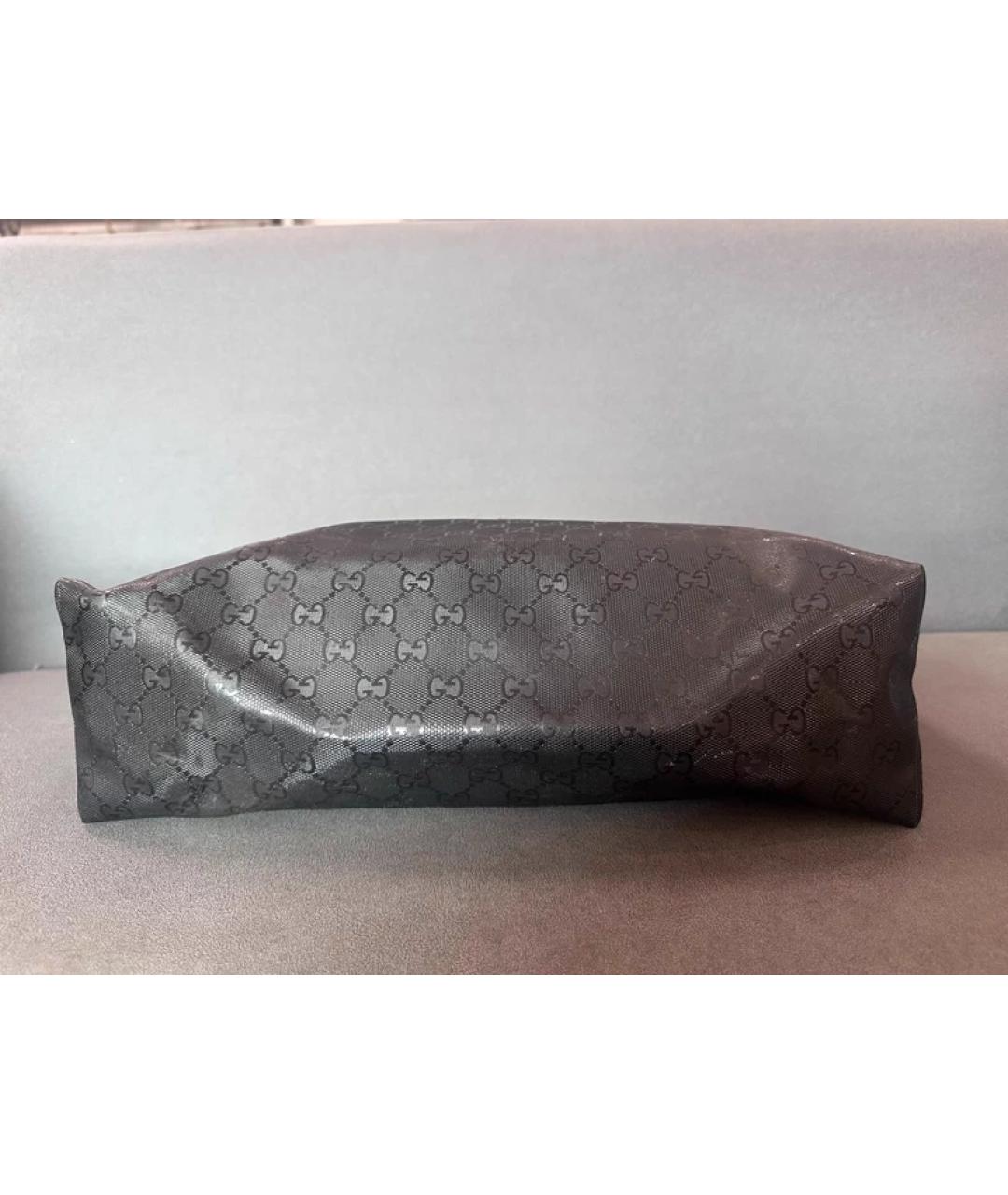 GUCCI Черная тканевая сумка с короткими ручками, фото 4