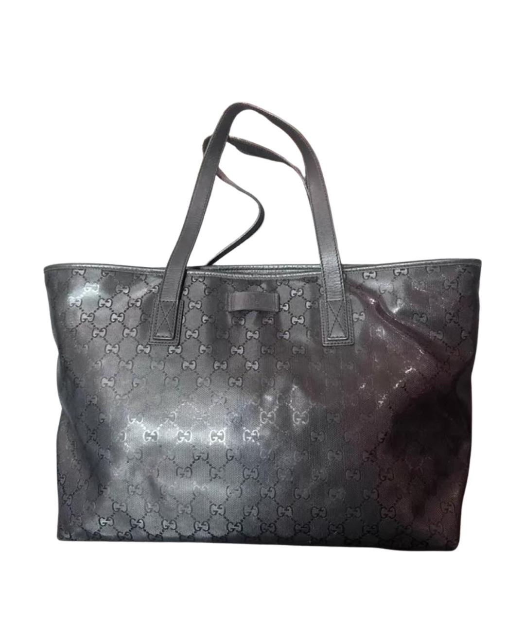 GUCCI Черная тканевая сумка с короткими ручками, фото 1