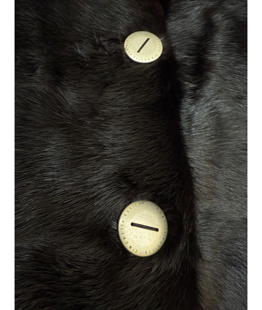 SIMONETTA RAVIZZA Черная меховая шуба, фото 6