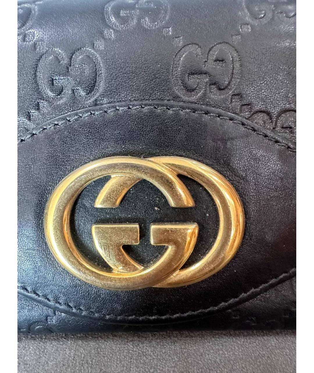 GUCCI Черный кожаный кошелек, фото 3