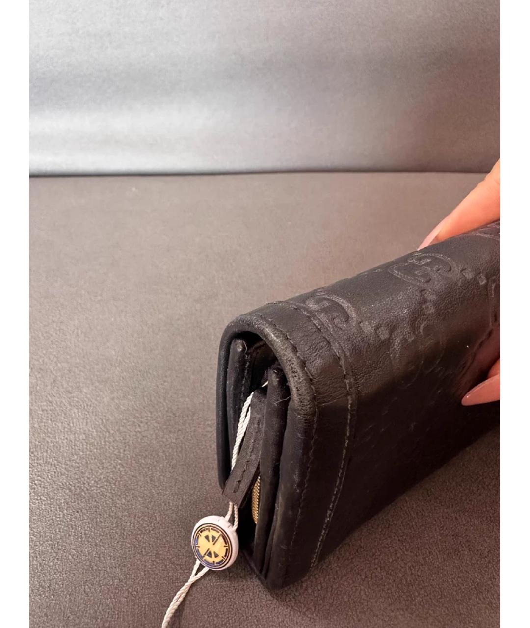 GUCCI Черный кожаный кошелек, фото 7