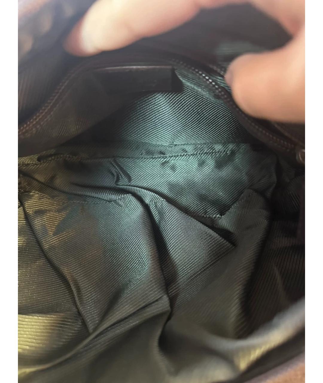 GUCCI Коричневая тканевая сумка через плечо, фото 8