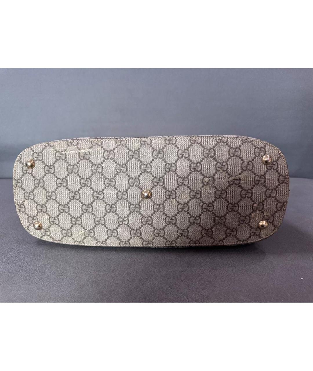 GUCCI Бежевая тканевая сумка с короткими ручками, фото 3