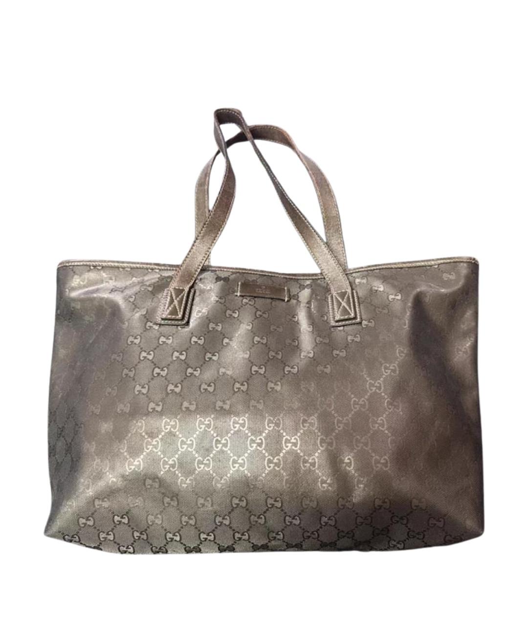 GUCCI Коричневая кожаная сумка с короткими ручками, фото 1