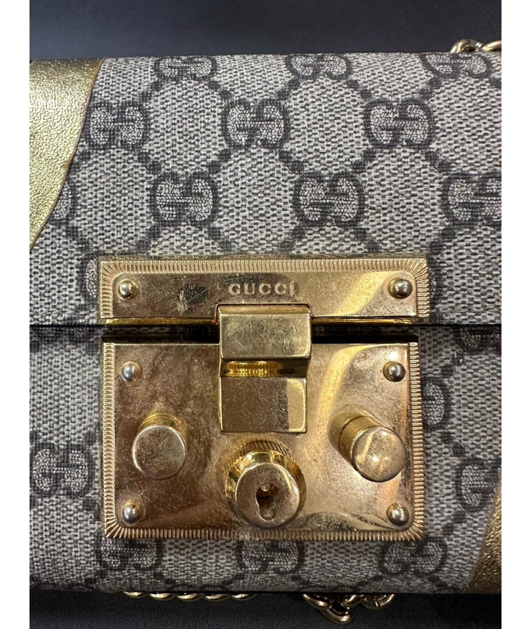 GUCCI Серая тканевая сумка через плечо, фото 5