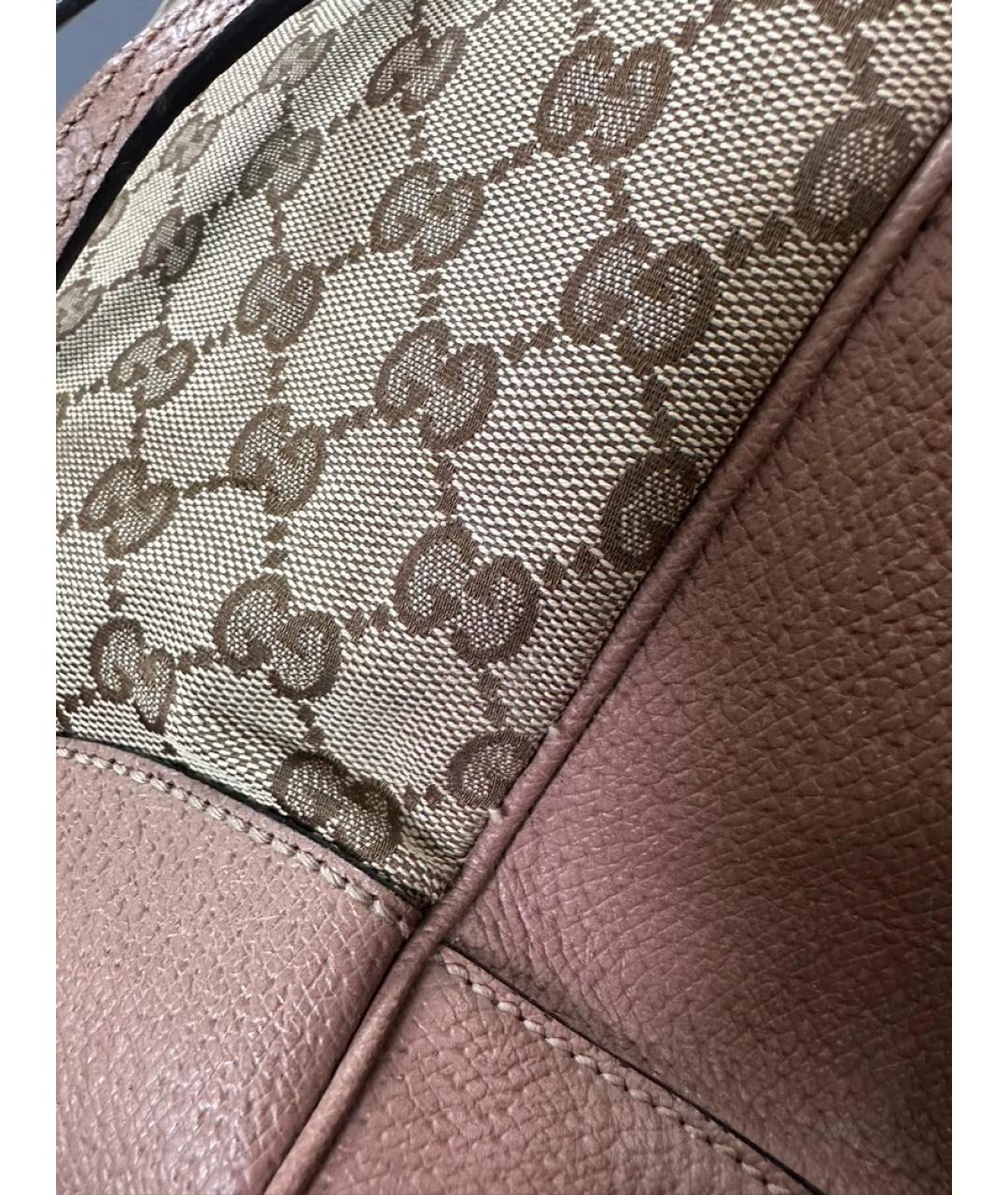 GUCCI Коричневая кожаная сумка с короткими ручками, фото 5