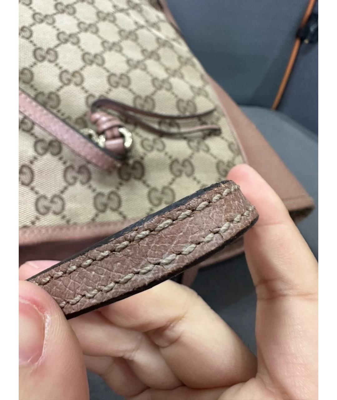 GUCCI Коричневая кожаная сумка с короткими ручками, фото 8