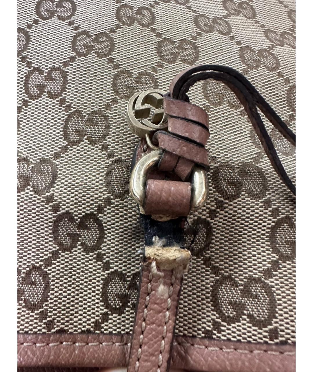 GUCCI Коричневая кожаная сумка с короткими ручками, фото 7