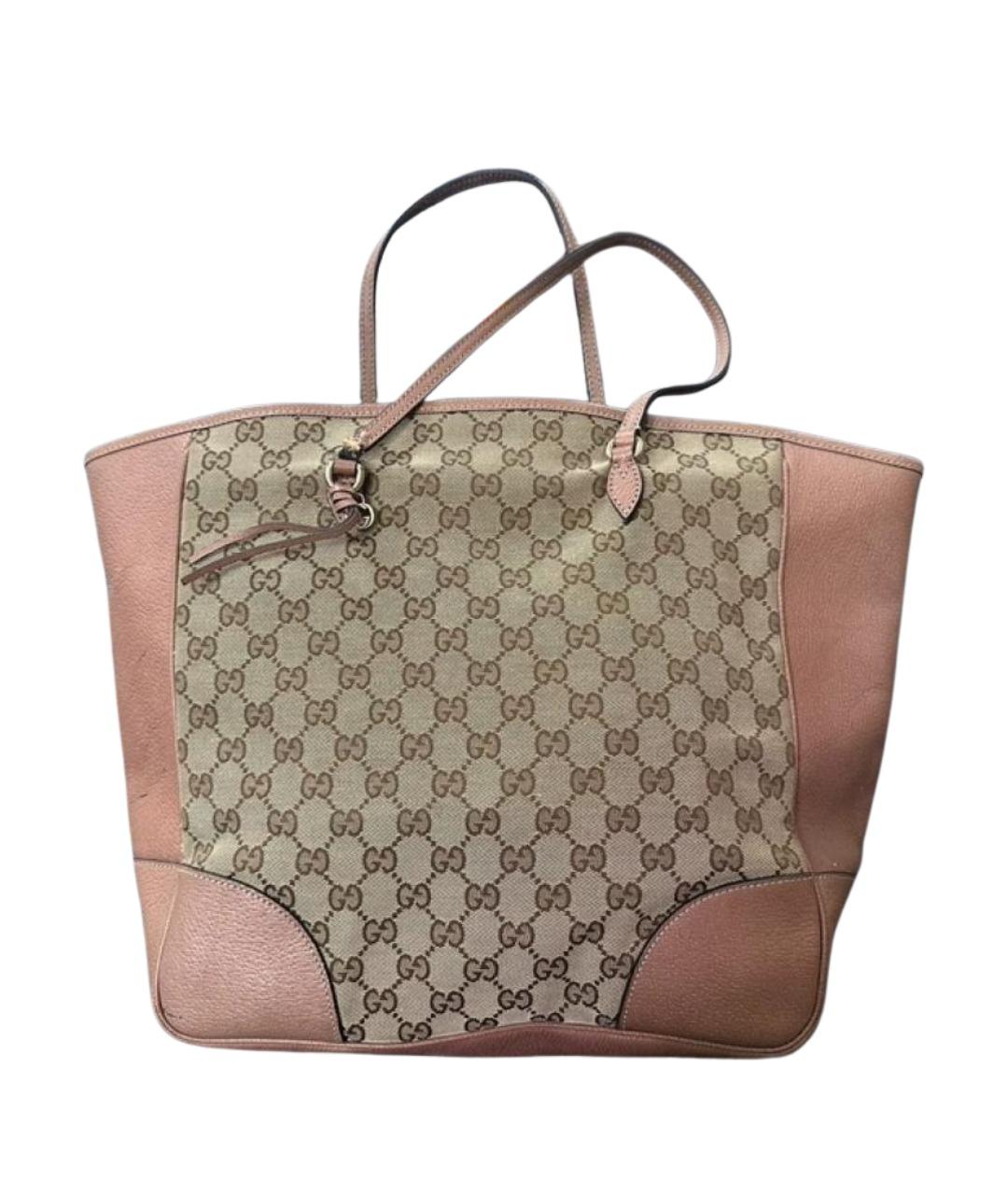 GUCCI Коричневая кожаная сумка с короткими ручками, фото 1