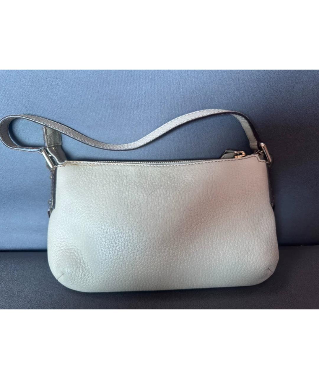 GUCCI Белая кожаная сумка с короткими ручками, фото 2