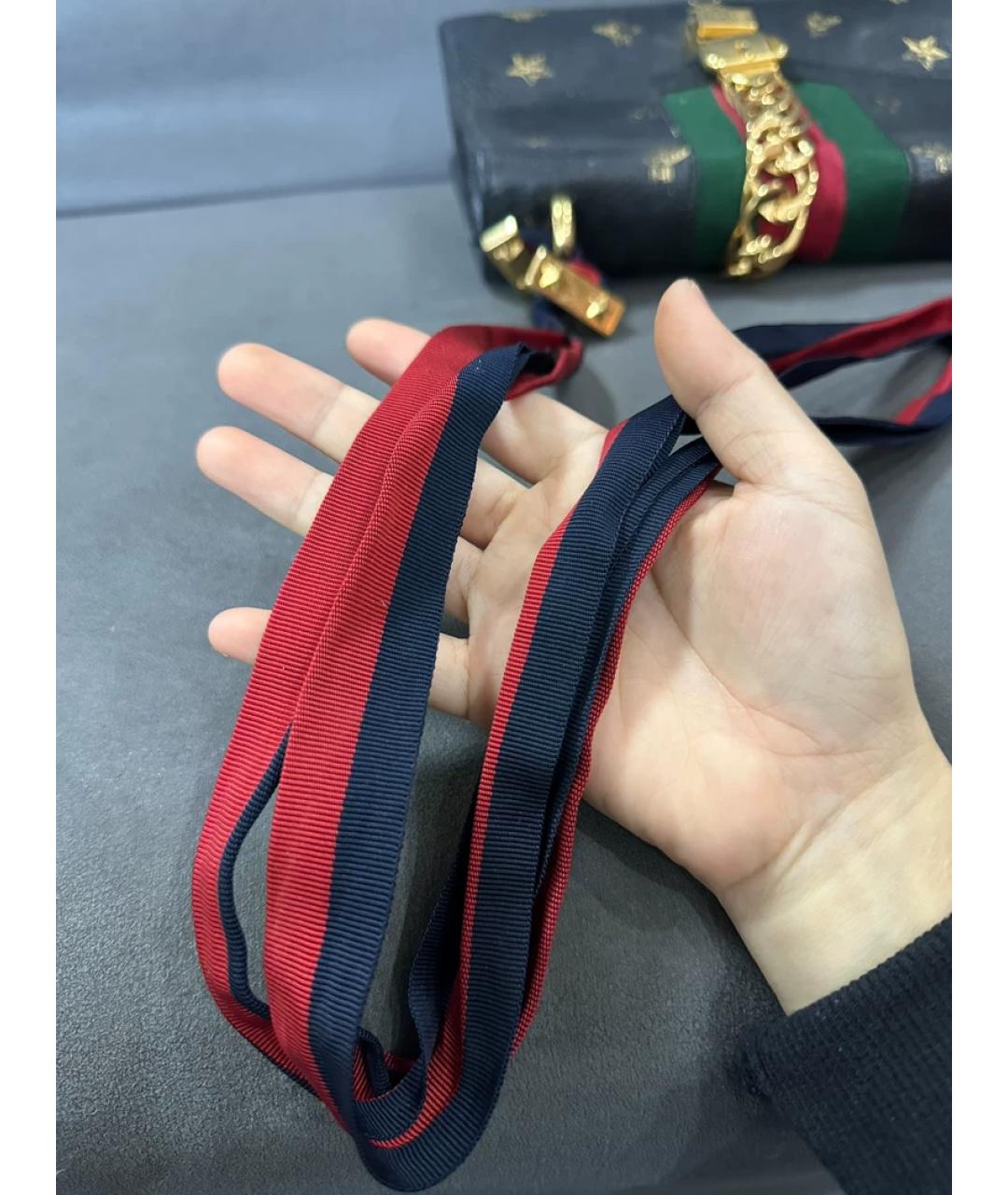 GUCCI Черная кожаная сумка через плечо, фото 8