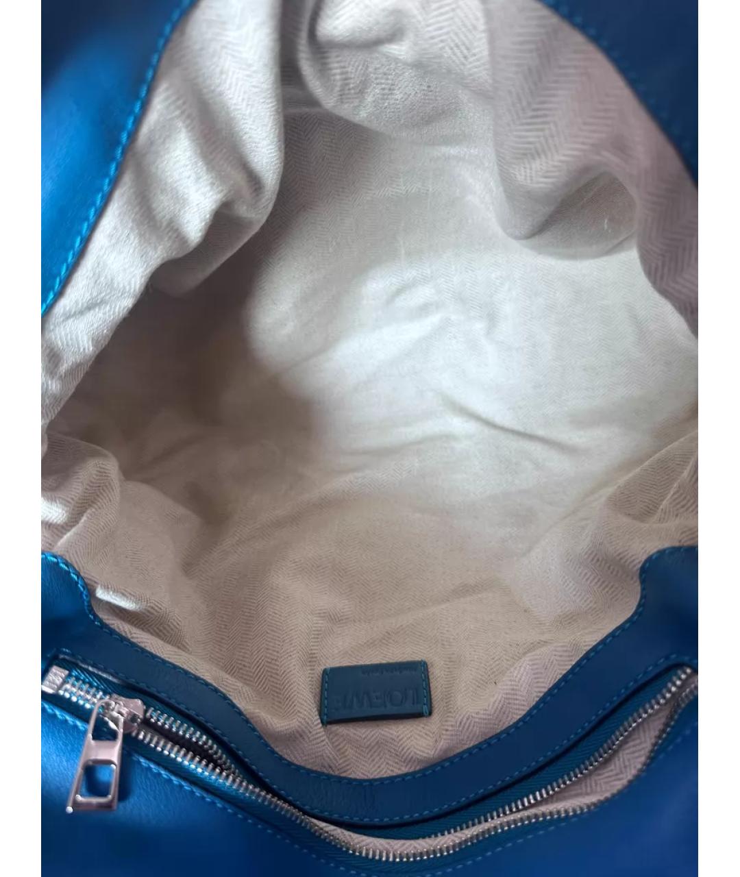 LOEWE Синяя кожаная сумка через плечо, фото 7