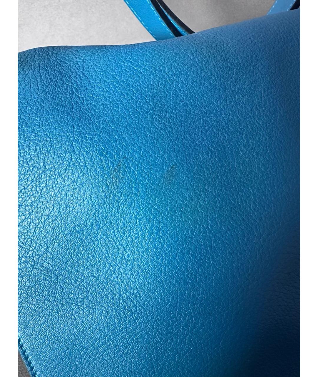 LOEWE Синяя кожаная сумка через плечо, фото 4