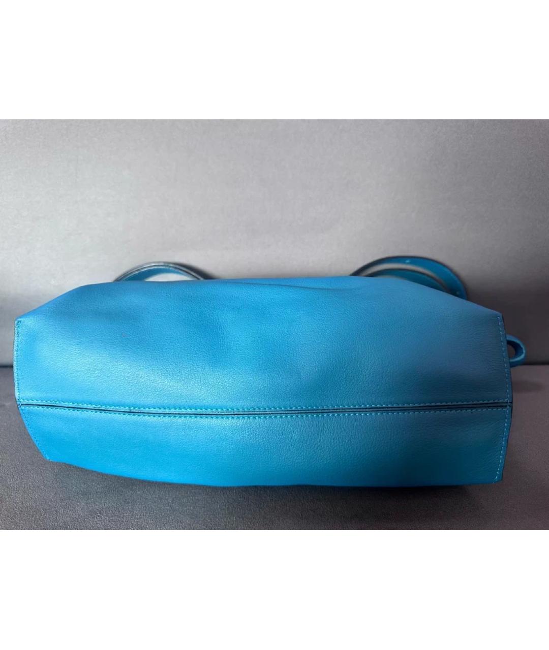 LOEWE Синяя кожаная сумка через плечо, фото 2