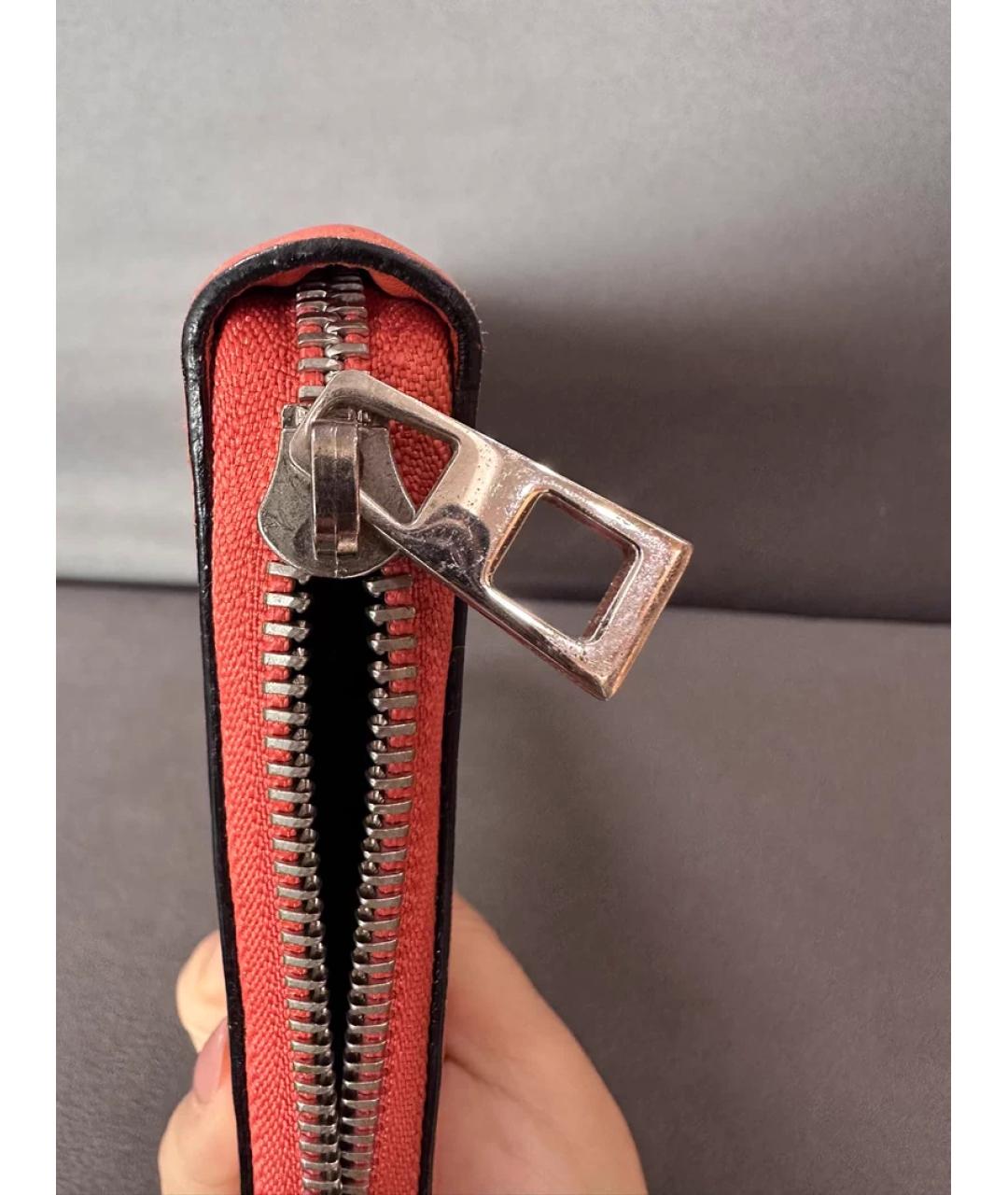 LOEWE Оранжевый кожаный кошелек, фото 4